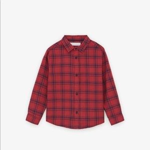 NWT ZARA BOYS PLAID FLANNEL SHIRT (8 Years)
